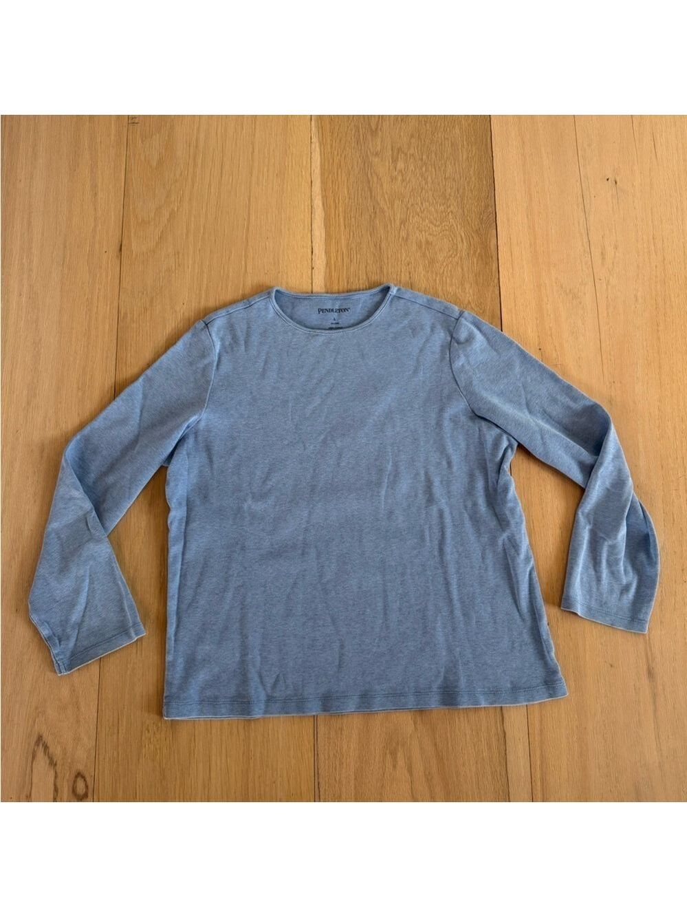 Pendleton Blue Long Sleeve Shirt 100% Cotton Size Large